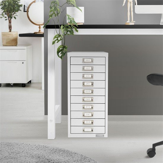 ML-Design Aktenschrank aus Metall mit 10 Schubladen in Weiß, B/T/H: 28 x 38 x 60 cm - Bild 1