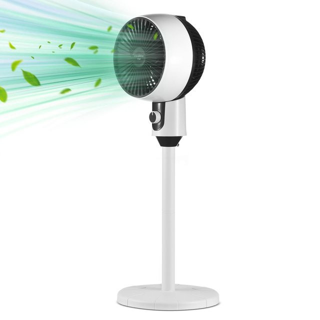 TOMTOP JMS Standventilator in Weiß mit 90 Grad Oszillation, 3 Geschwindigkeiten und leisem Betrieb - Bild 1