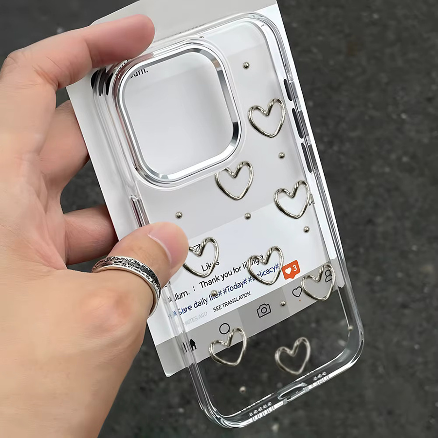 Transparente Handyhülle mit Schleifen-Herzen-Design für dein Apple iPhone (verschiedene Modelle) - Bild 2