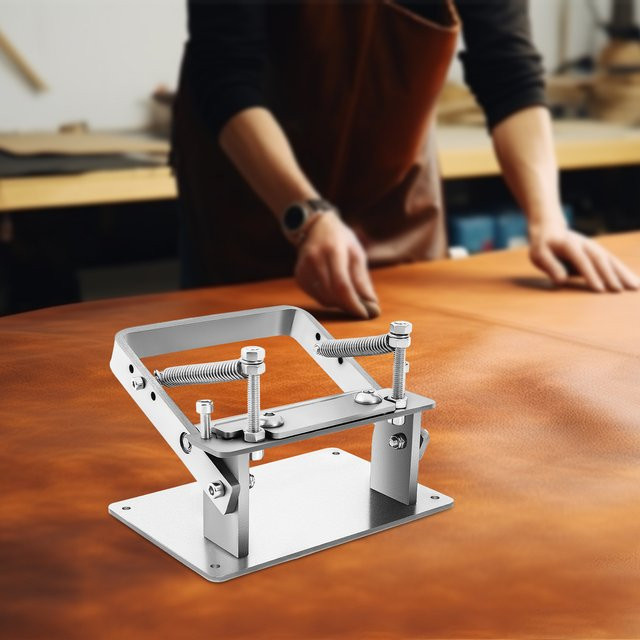 Manuelle Leder-Schälmaschine aus Metall in Silber mit einstellbarer Schälstärke und 9 cm Schnittbreite - Bild 1
