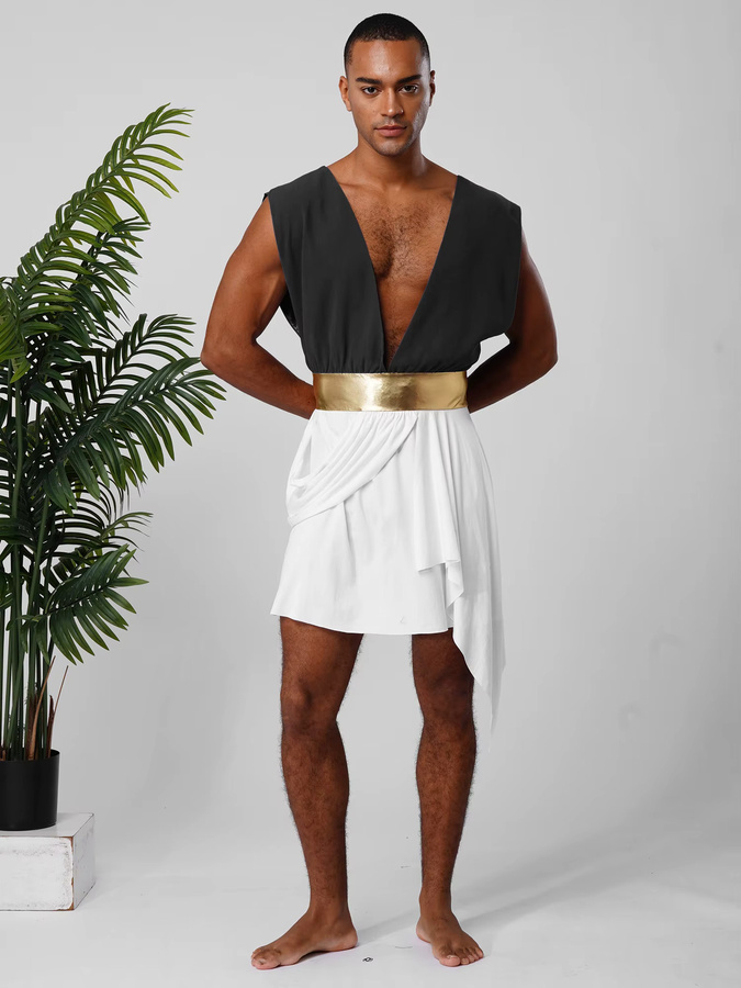IIXPIN Gladiator-Kostüm, Ritter, Fantasy, Weiß, Plüsch / Textil - Bild 3