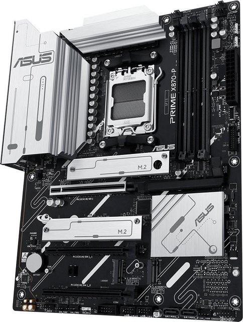 Asus PRIME X870-P ATX Mainboard mit AMD AM5 Sockel, AMD X870 Chipsatz, DDR5 Unterstützung, USB-C und Ethernet/LAN in Schwarz - Bild 1