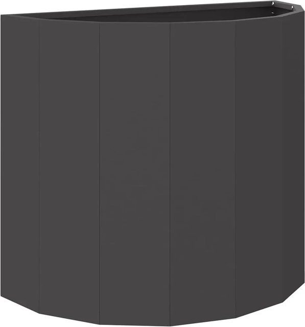 vidaXL Pflanzkübel aus Stahl in Schwarz, B/T/H: 60 x 30 x 50 cm - Bild 1