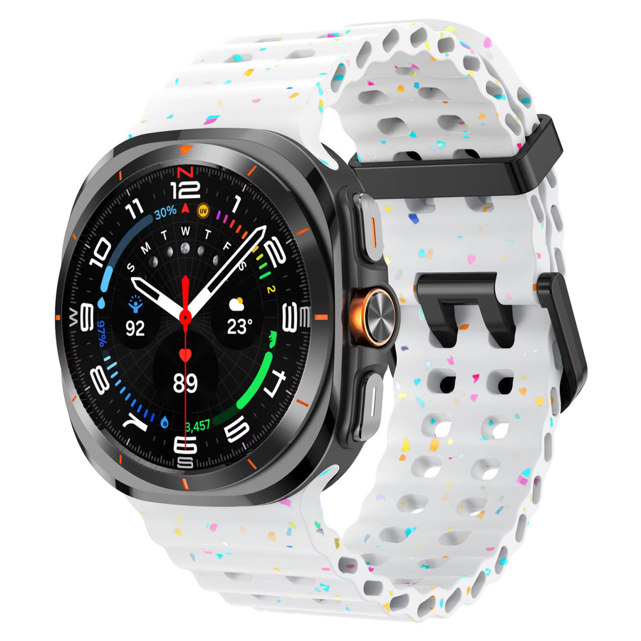 Samsung Uhrenarmband Silikon, Weiß, Samsung Galaxy Watch Ultra 47 mm - Bild 2