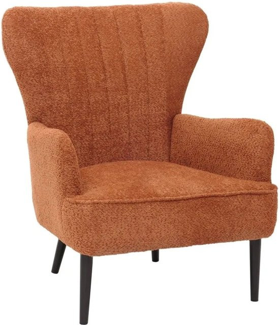 MCW Lounge-Sessel K37 als Cocktail- und Ohrensessel aus Chenille-Stoff in Orange - Bild 2