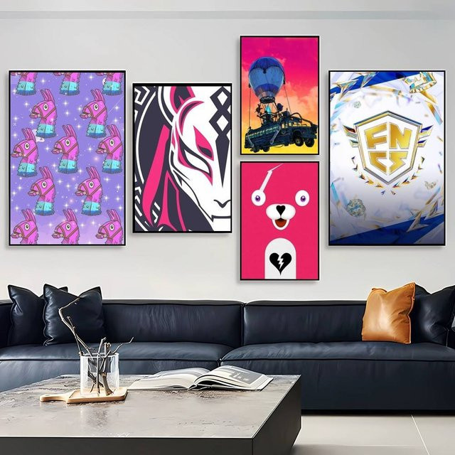 Fortnite Leinwanddruck Poster für dein Zuhause oder Büro, Mehrfarbig, Breite: 21,0 cm, Höhe: 30,0 cm - Bild 1