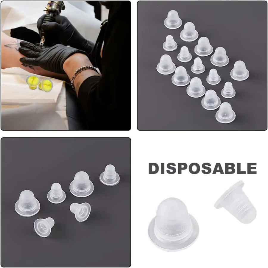TRUE STAR Silikon Tattoo Ink Cups, 100 Stück, Einweg Pigment Behälter - Bild 4