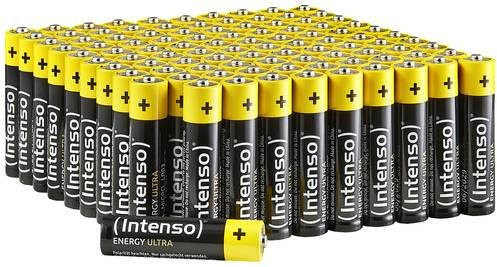 Intenso AAA Alkali-Mangan Batterien 1250 mAh 1.5V, 100 Stück, Schwarz - Bild 1