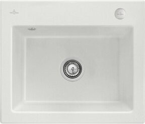 Villeroy & Boch Spüle Subway 60 S mit Ablauggarnitur und Exzenter in Weiß CeramicPlus - Bild 1