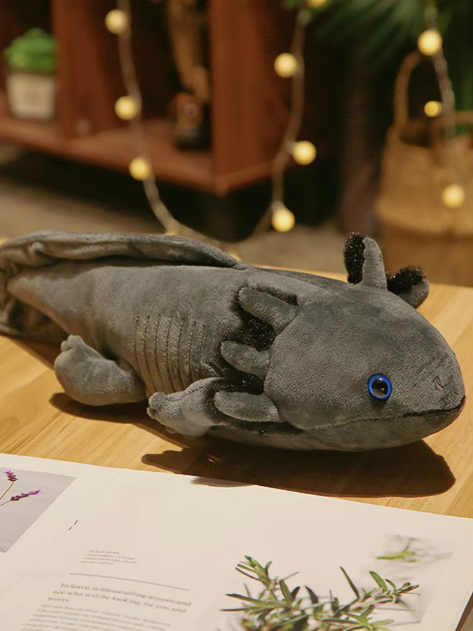 RTBXF Kawaii Axolotl Plüschtier Bunt und Gelb, Weiches Salamander Kuscheltier als Kissen oder Anhänger, Größe: 23 bis 80 cm - Bild 5