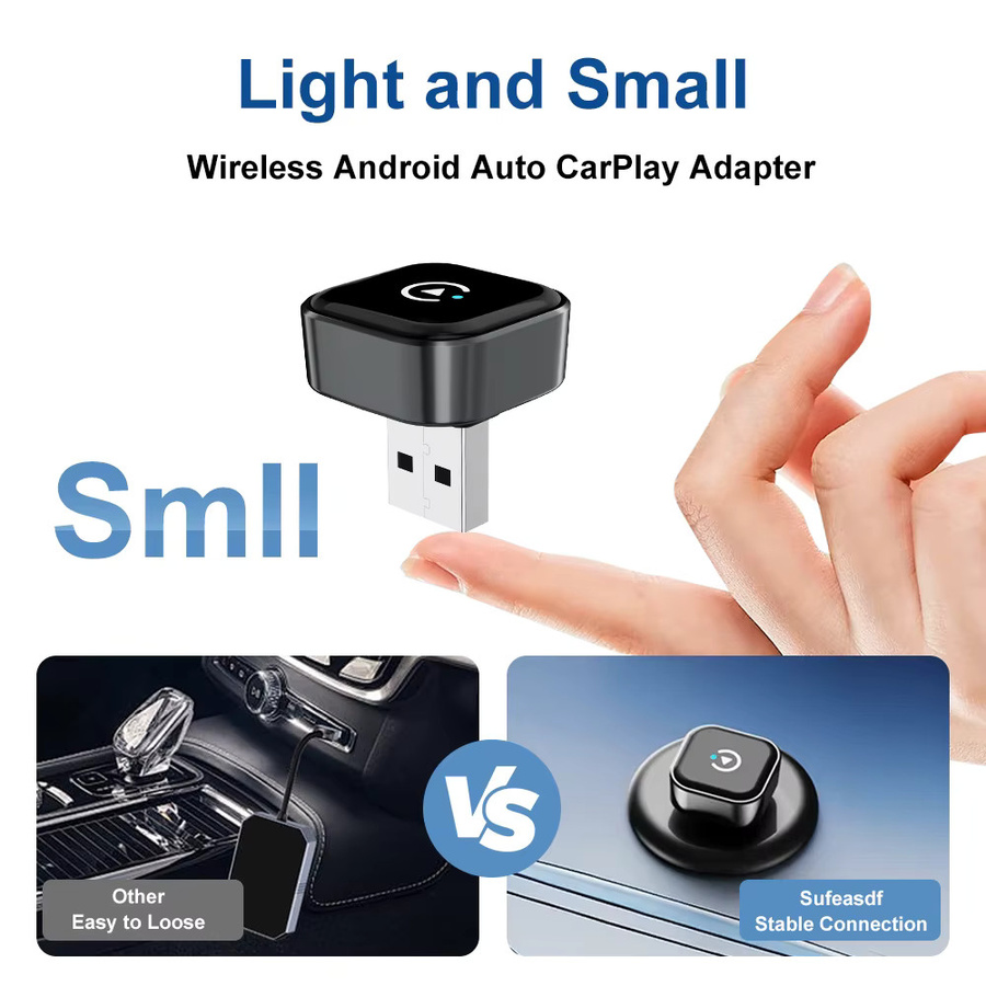 FLIXIVI 2-in-1 Kabelloser CarPlay-Adapter für Apple und Android, Wireless Dongle in Schwarz, Plug-and-Play für kabelgebundene OEM-Fahrzeuge - Bild 4