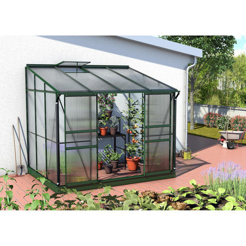 VITAVIA Gewächshaus Osiris aus Aluminium und Kunststoff in Schwarz mit 5,2 m² Fläche und winterfestem Design - Bild 1