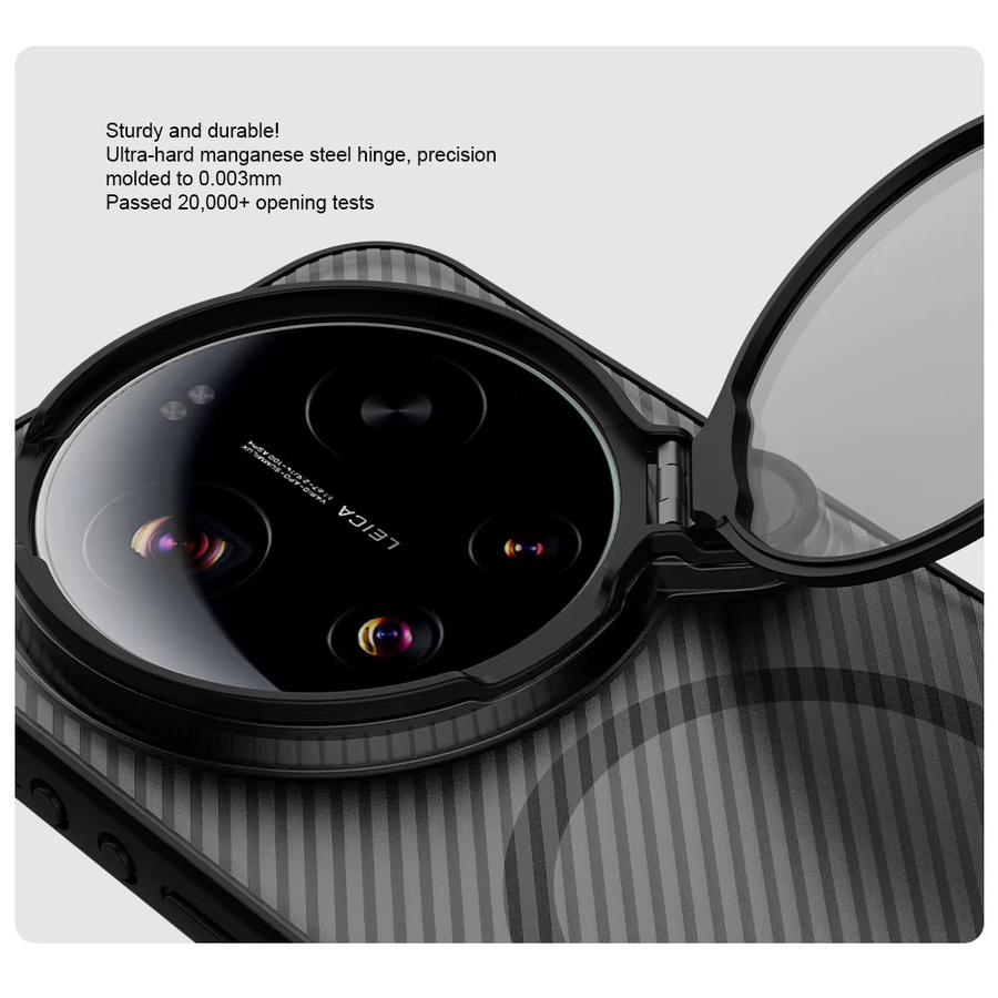 Nillkin CamShield Prop Magnetische Objektivschutzhülle für Xiaomi Mi 17 Ultra 5G in Schwarz mit Kameraabdeckung und Ständerfunktion - Bild 3