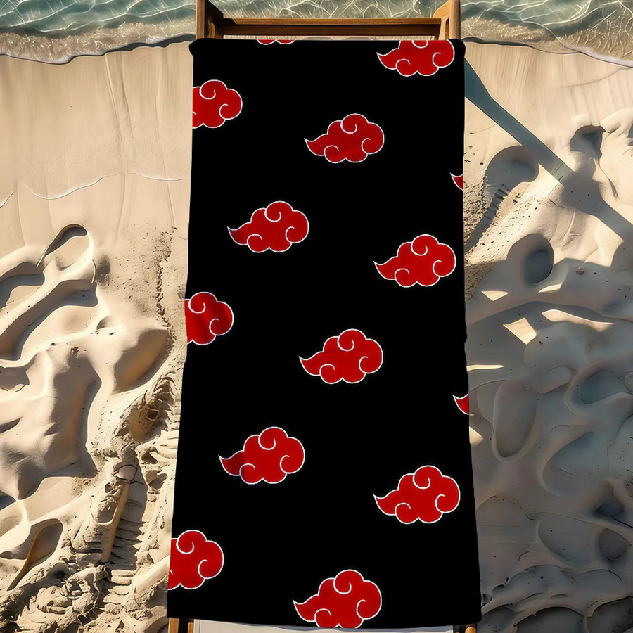 Naruto Akatsuki Strandtuch schnelltrocknend und sanddicht für Sport, Reise und Camping - Bild 3