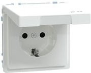 Merten Steckdose System Design MEG2314-6035 mit Klappdeckel in Weiß IP44 - Bild 1