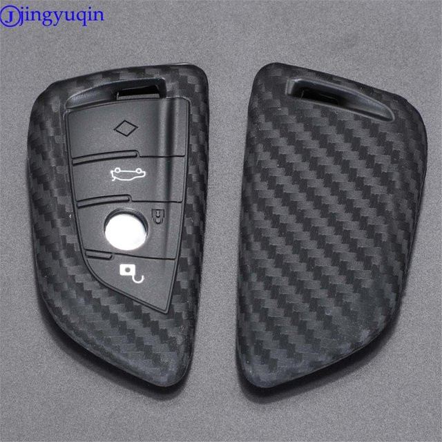 Jingyuqin Silikon Schlüsselhülle in Schwarz für BMW 1, 2, 5, 7 Serie sowie X1, X3, X4, X5, X6 Modelle - Bild 1
