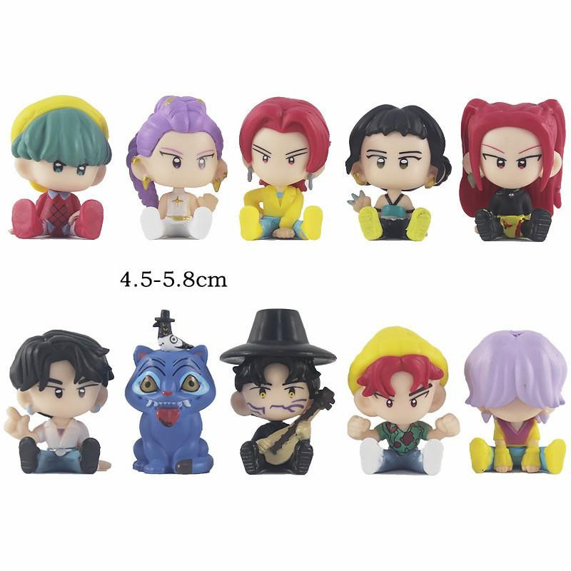 Fashnics Dämonenjäger Kpop Huntrix Rumi Mira Zoi Saja Jungen Derpy Tiger Actionfigur 10-teiliges Set - Bild 2