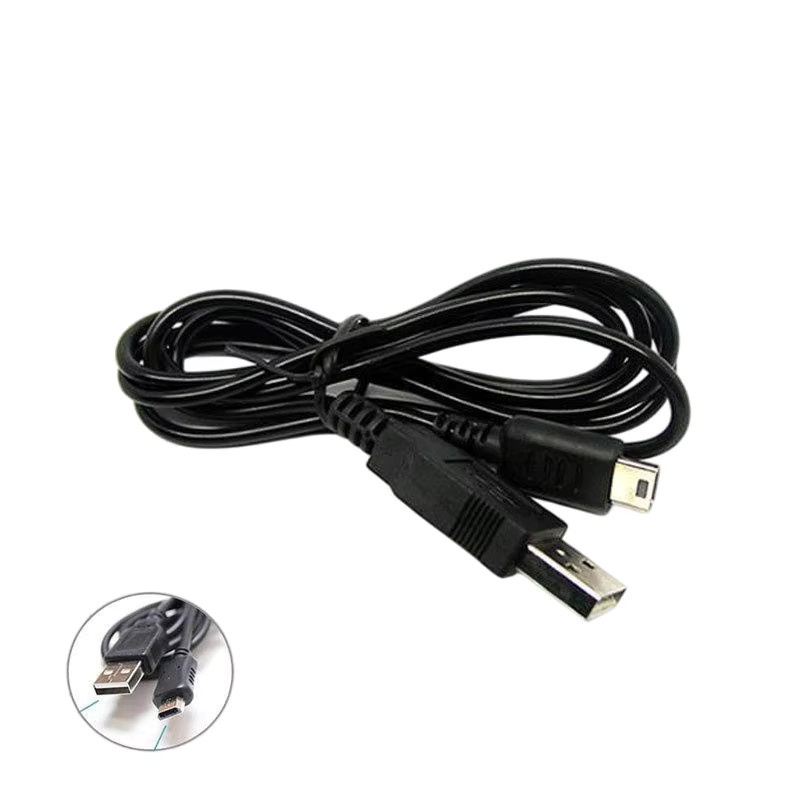 USB-Ladekabel für Nintendo DS Lite in Schwarz mit USB-A und USB-C Anschluss - Bild 3