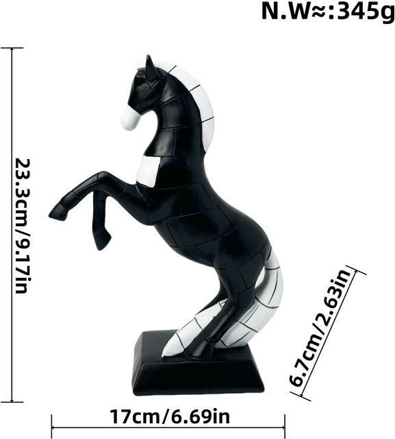 Modernes Harz-Ornament von Yiran Furniture in Schwarz-Weiß mit geometrischem Farbblock-Design als Tischdekoration - Bild 1
