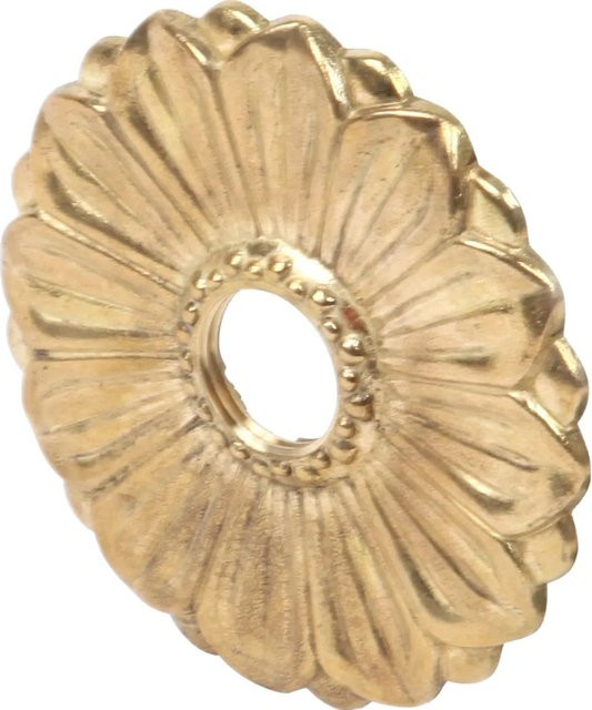 Floraworld Zier-Rosette aus Messing in Gold mit 1/2 Zoll Anschluss - Bild 1