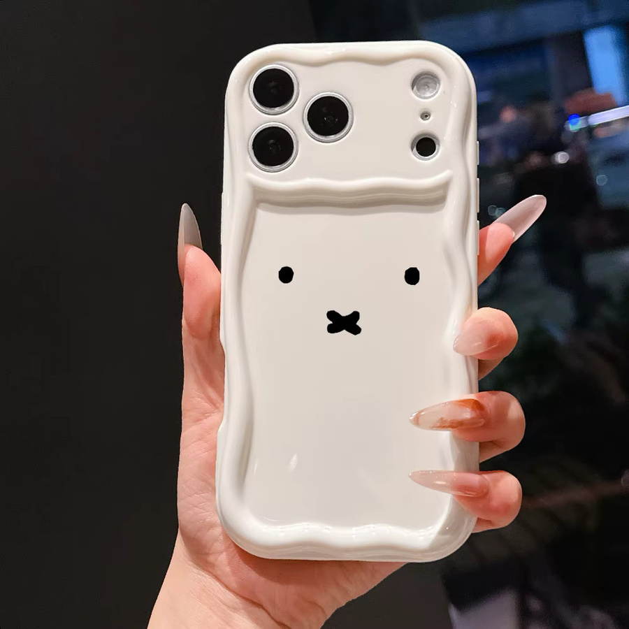 Miffy Hasen Handyhülle mit 3D-Wellen-Design für Xiaomi Redmi Note 15 14 13 12 11 Pro Plus 15C 14C 13C 12C 4G 5G Softcover in Weiß - Bild 2