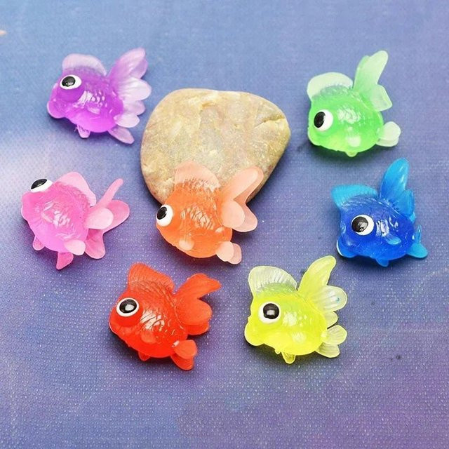 MHXIANGQIANJIN Kawaii Simulation Goldfisch Badewasser Spielzeug 6-teiliges Set - Bild 1