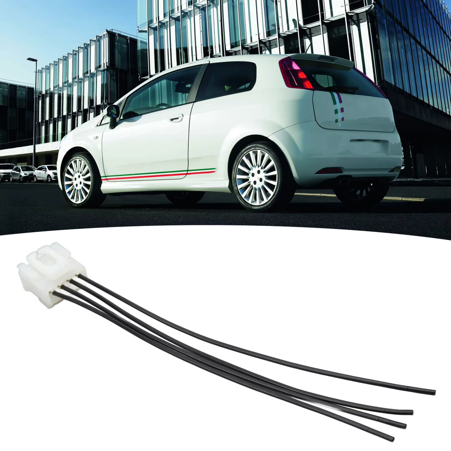 ESTINK 4-poliger Kabelbaum-Stecker für das hintere Rücklicht von Fiat Grande Punto 2006-2012, Farbe: Weiß - Bild 2