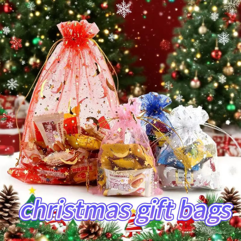 Organza-Geschenktüten mit Stern- und Mond-Motiv in Multicolour für Schmuck, Süßigkeiten und Hochzeiten - Bild 2