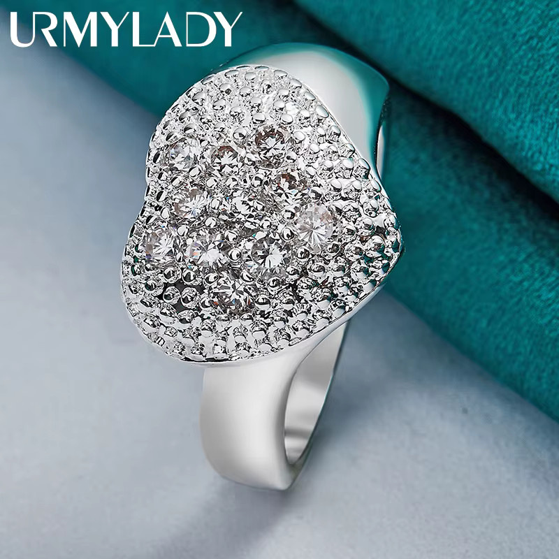 URMYLADY Ring, 925 Silber, Zirkonia, Damen - Bild 3
