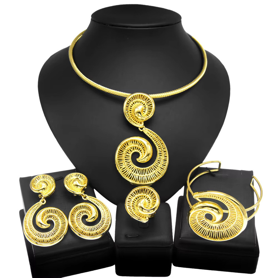 SYHOL Schmuckset, Gold, Damen, Hochzeit - Bild 2