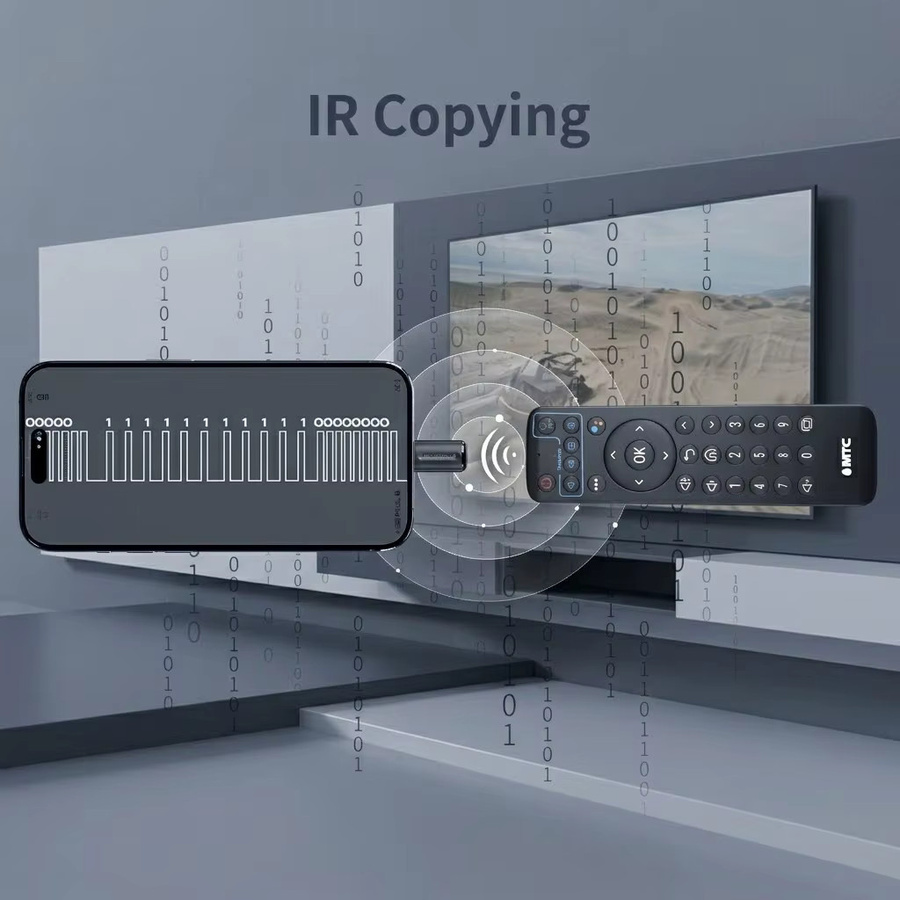 Smarter IR-Infrarot-Adapter für Android und iPhone mit USB-C Anschluss in Schwarz zur Steuerung von TV, Klimaanlage, Set-Top-Box und Projektor - Bild 2