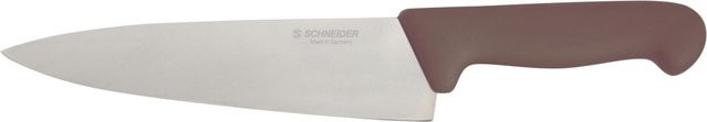 Schneider Kochmesser aus Edelstahl mit Kunststoffgriff in Braun und passender Schutzhülle, Klingenlänge: 20 cm - Bild 1