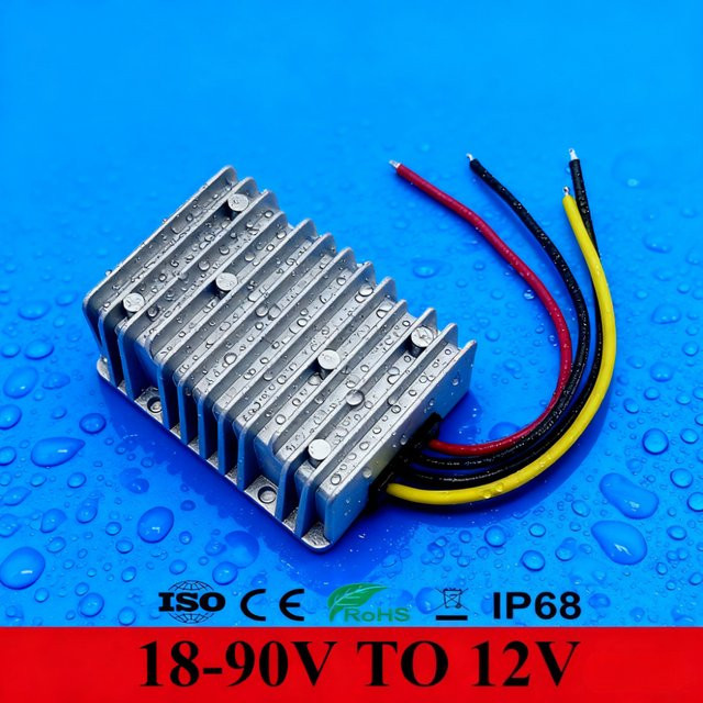 Waohei DC-DC Konverter Step Down Spannungsregler 18-90V zu 12V in Silber - Bild 1