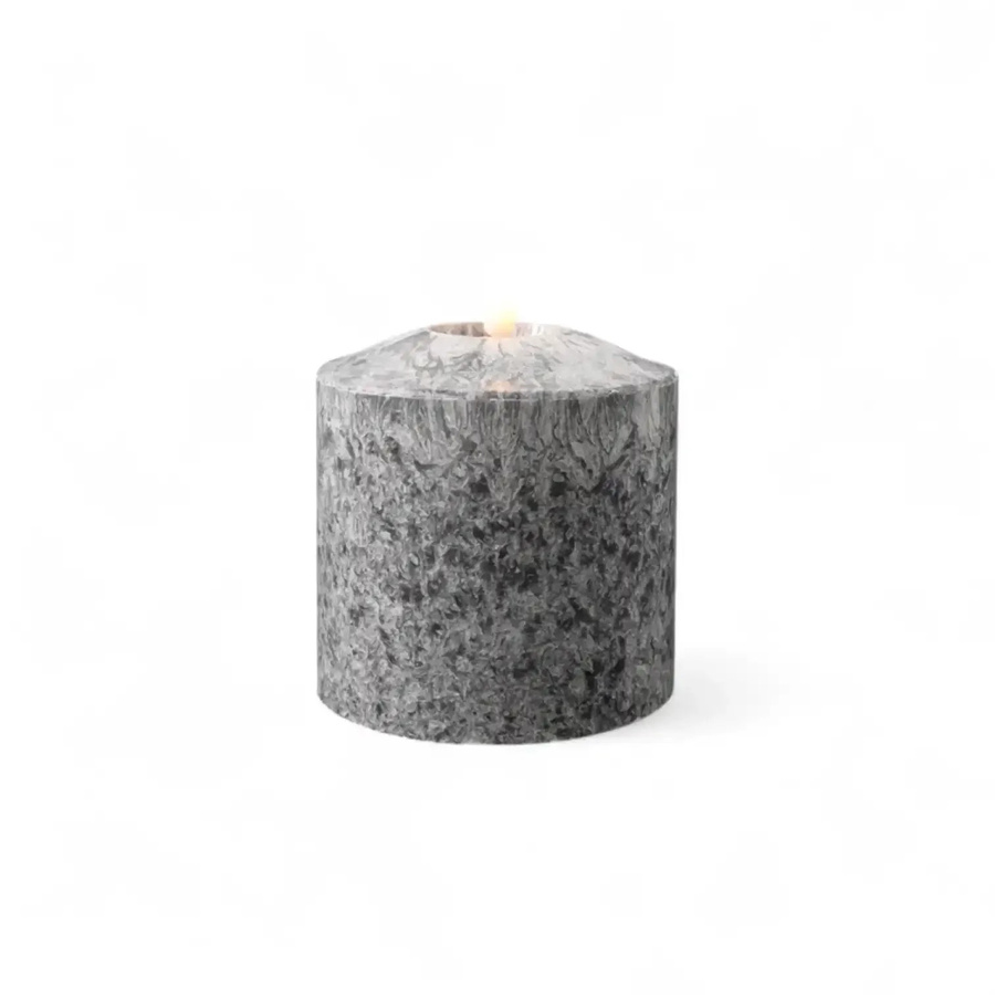 Mansion atmosphere LED-Kerze Marble in Schwarz mit Marmorstruktur, B/T/H: 10 x 10 x 10 cm - Bild 1