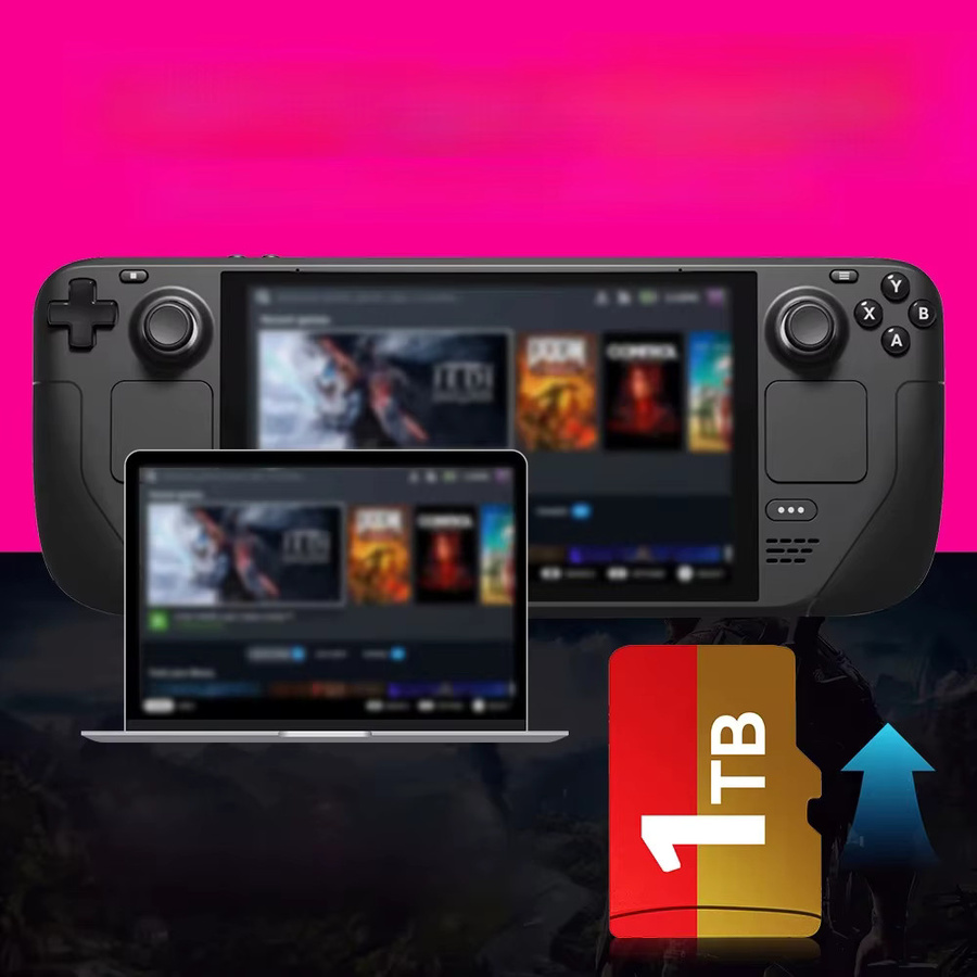 JMachen Speicherkarte mit Batocera OS für Steam Deck und PC, 512 GB oder 1 TB, vorinstalliert mit 61.000 Spielen für N64, PSP, PS3, PS2 und MAME, Farbe: Rot - Bild 4