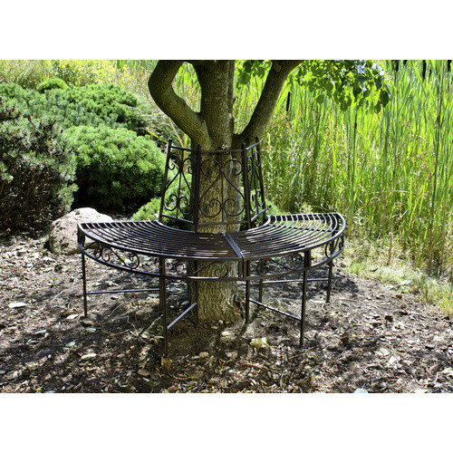 GARDEN PLEASURE Gartenbank Narvi aus Metall in Braun mit Rost-Optik und Ornamenten, B/H/T: 124 x 82 x 63 cm - Bild 3