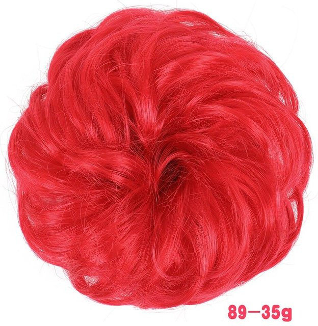MISSQUEEN Haarteil, lockiger Chignon, Kunsthaar, rot - Bild 1