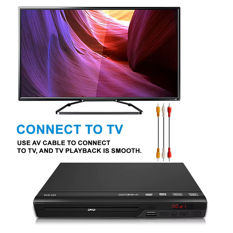 luxuglow Full HD DVD-Player in Schwarz mit Multimedia-Unterstützung für CD, MP3, MP4, RW und VCD - Bild 4