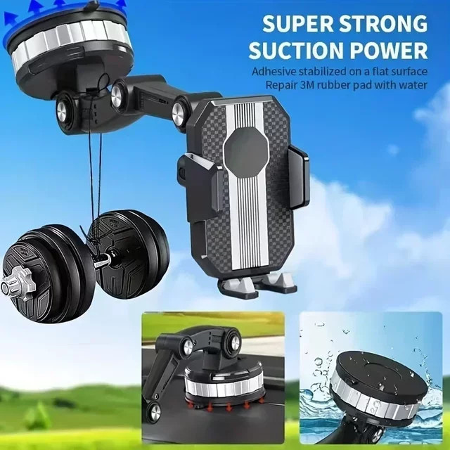 XMSJ Autotelefonhalter Schwarz für iPhone 14, 13, 12 Pro Max und Samsung - Bild 1