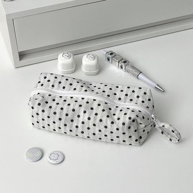 Ruidi bb Reise-Kosmetiktasche für Damen, weiß, Pünktchen-Design - Bild 1