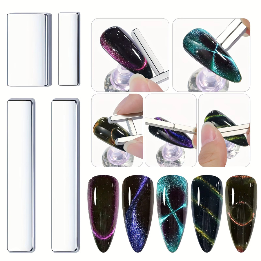 LULAA Maniküre-Set, 4-teilig, Magnet für Katzenaugen-Effekt, schimmernd - Bild 4