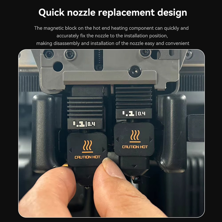 XCR3D H2D High Flow Hotend Düsen-Kit mit Silikon Socken Abdeckung für Bambu, Schwarz - Bild 4