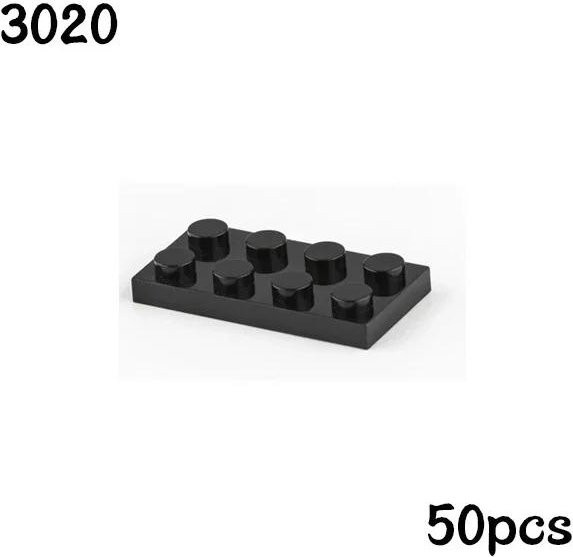 Yiran toy Bausteine Dünne Figurensteine 2x4, 50-teiliges Set, ab 6 Jahren - Bild 1