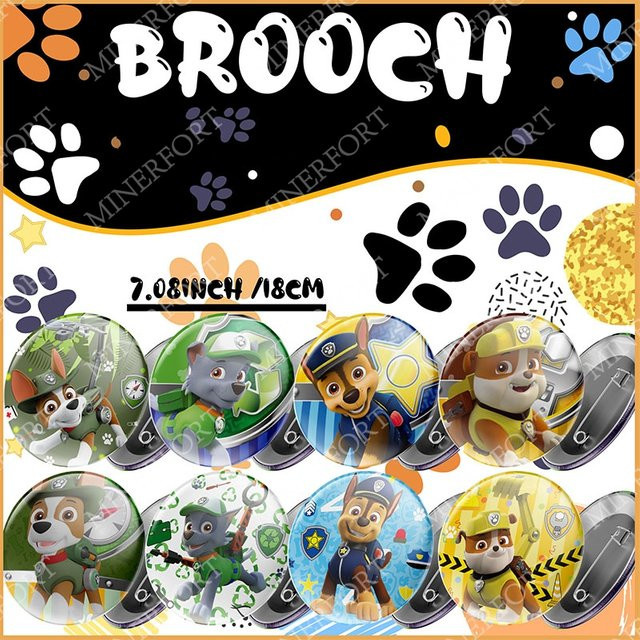 Broschen Paw Patrol, rund, Kinder - Bild 1