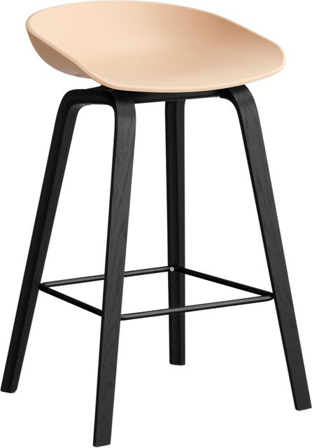 HAY About A Stool AAS 32 Hocker in Orange mit Polypropylen und Holzgestell - Bild 1