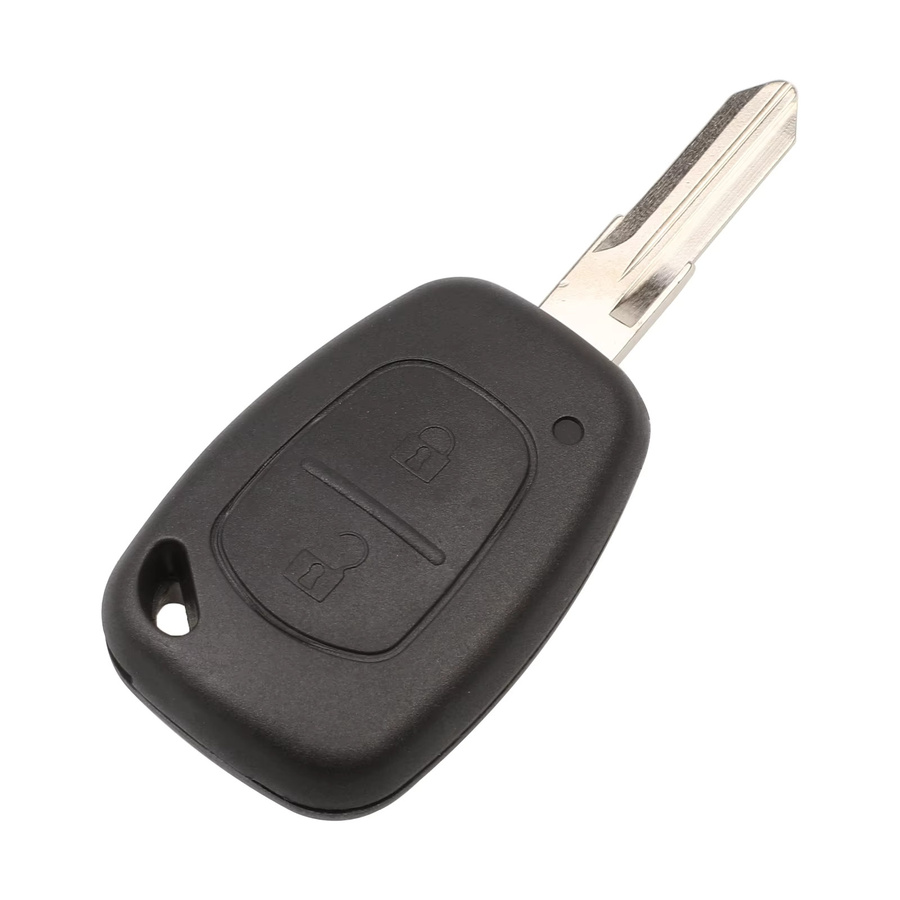 Jingyuqin Ersatz-Autoschlüssel mit 2 Tasten für Renault Traffic Master Vivaro Movano Kangoo Smart Remote Car Key VAC102 NE72 Blade in Schwarz - Bild 2