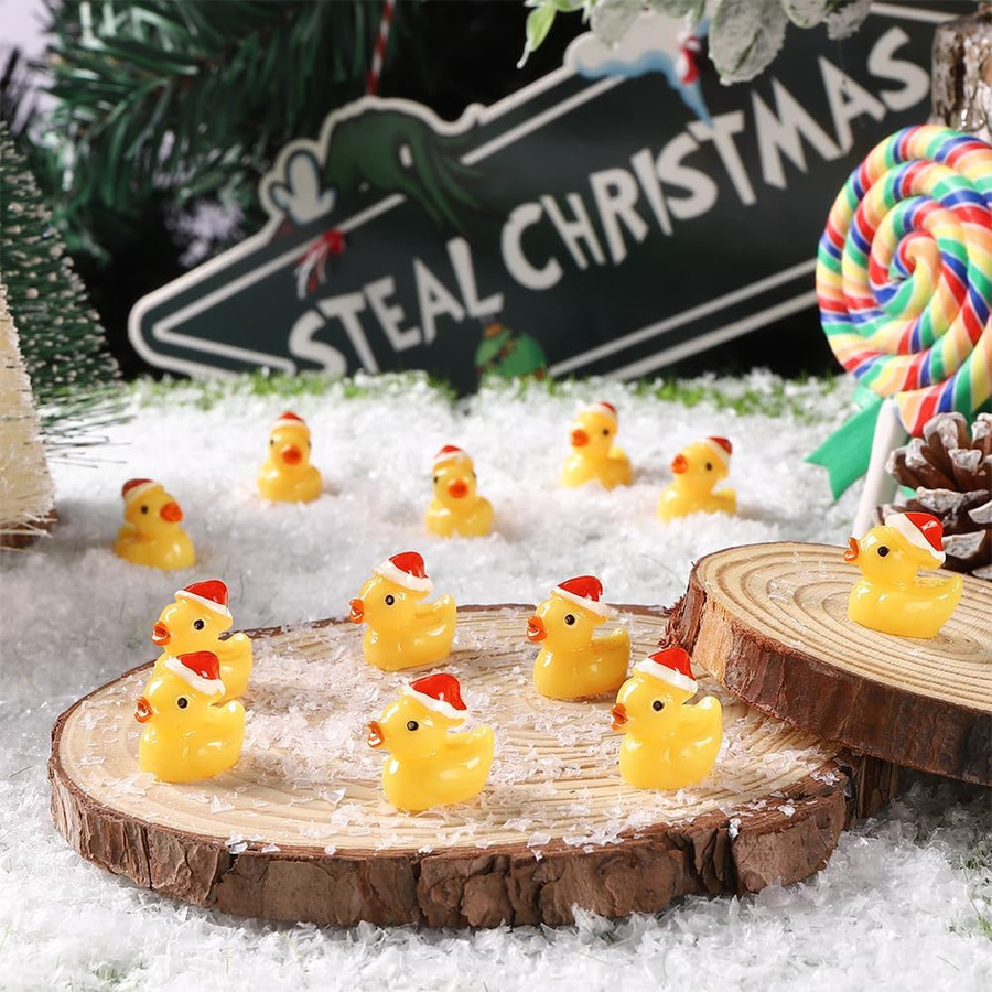 Yiran Toy Mini-Weihnachtsenten aus Harz für DIY-Feengärten und Weihnachtsdekorationen - Bild 4
