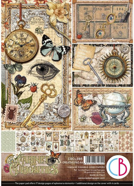 Papier-Set Cabinet of Curiosities von Ciao Bella in Multicolor, Format A4 - Bild 1