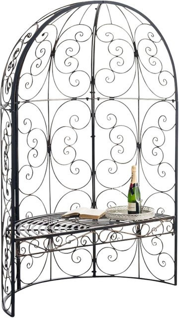 TPFGarden Halbpavillon Rosalia mit Sitzbank aus Stahl in Bronze, B/T/H: 178 x 120 x 58 cm - Bild 1