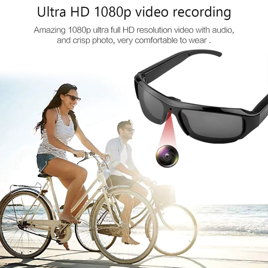 elenxs Mini Brillen Kamera HD 1080P Tragbarer Camcorder für Sport und Sicherheit in Schwarz - Bild 4